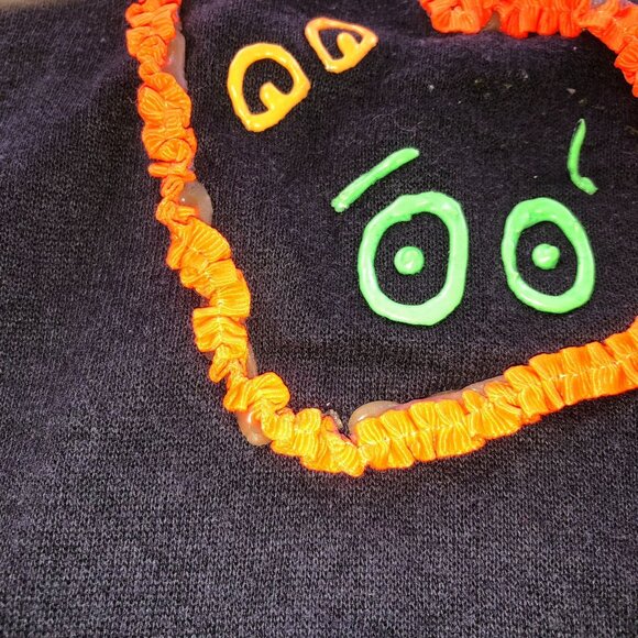 Tultex Womens Sweatshirt Size 2XL Halloween "Boo!" Black Top Crew Neck Casual - Picture 12 of 15